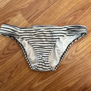 Black and White Striped “Knockout” Bikini Bottoms by Victoria Secret